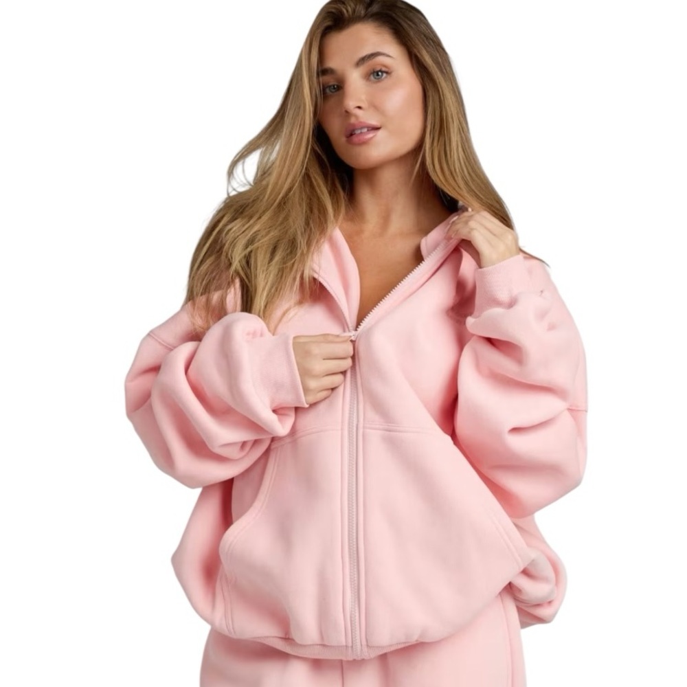 NWT COMFRT Pastel Limited Edition Bubblegum Zip Up Hoodie Size Small